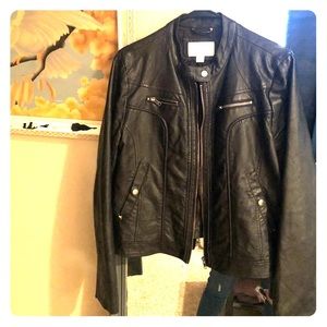 Brown leather jacket !!